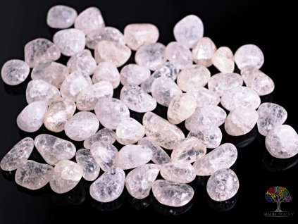 Tromlované kamínky Křišťál pukaný - M - kameny o velikosti 20 - 40 mm - 1000 g - Brazílie