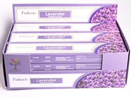 Vonné tyčinky Tulasi Premium Lavender - vůně Levandule - 12 ks - #26