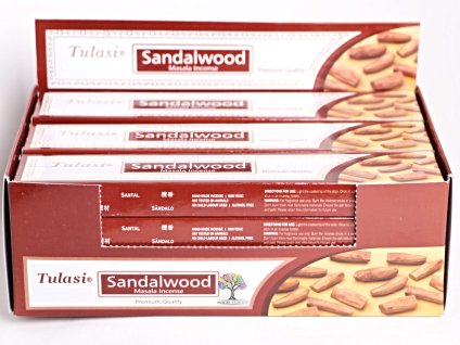 Vonné tyčinky Tulasi Premium Sandalwood - vůně Santalové dřevo - 12 ks - #30