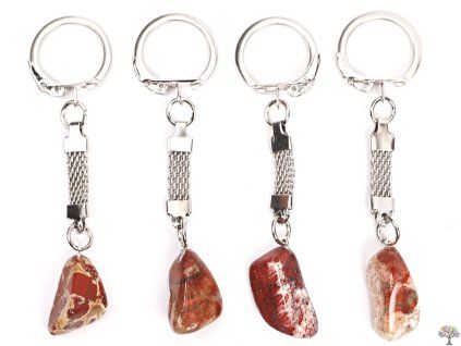 Jasper Breccia stone keyring #129 - keyring