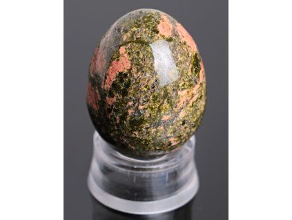 Yoni stone egg Unakite #110 + base