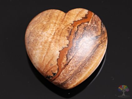 Srdce Jaspis obrázkový 40x40 mm - Jaspisové srdce #06
