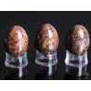 Yoni stone egg Jasper breccia #121 + stand