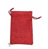 Torba prezentowa - woreczek jutowy bordowy 10x14 cm - 10