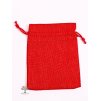 Torba prezentowa - woreczek jutowy czerwony 10x14 cm - 11