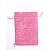 Torba prezentowa - woreczek jutowy różowy 10x14 cm - 12