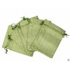 Torba prezentowa - Jutowy woreczek zielony 10x14 cm - 13