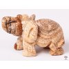 Slon Jaspis obrázkový 50 x 35 mm z přírodního kamene #ZB19