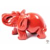 Słoń Jaspis czerwony 50 x 35 mm - Słoń z naturalnego kamienia #05