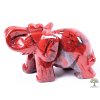 Słoń Jaspis czerwony 50 x 35 mm - Słoń z naturalnego kamienia #05