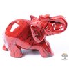 Słoń Jaspis czerwony 50 x 35 mm - Słoń z naturalnego kamienia #05