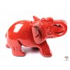 Słoń Jaspis czerwony 50 x 35 mm - Słoń z naturalnego kamienia #05