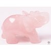 Słoń z różowego kamienia 50 x 35 mm - Słoń z naturalnego kamienia #11