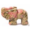 Slon Unakit 30 x 20 mm z přírodního kamene #ZB38