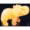 Słoń kalcyt żółty 80 x 50 mm - Słoń z naturalnego kamienia #27