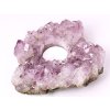 Świecznik z ametystu drúza - 0,840 kg - świecznik na świeczkę naturalny #98