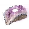 Ametyst drúza świecznik - 1,300 kg - świecznik na świeczkę naturalny #108