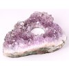 Ametyst drúza świecznik - 1,450 kg - świecznik na świeczkę naturalny #120