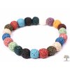 Náramek Láva MIX - 10 mm kuličky #192 - z přírodních kamenů - dobarven