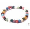 Náramek Láva MIX - 6 mm kuličky #20 - z přírodních kamenů - dobarven + sleva 5% po registraci na většinu zboží + dárek k objednávce