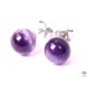 Kolczyki Ametyst 8 mm kulki #01