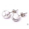 Earrings Magnesite 8 mm beads #02