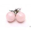 Earrings from Rose quartz 8 mm beads #03
