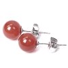 Náušnice Karneol 8 mm kuličky #05
