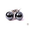 Hematite earrings, 8 mm beads #08