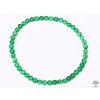 Náramek Achát zelený - 4 mm kuličky #104 - z přírodních kamenů