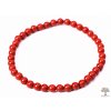 Náramek Jaspis červený - 4 mm kuličky #105 - z přírodních kamenů