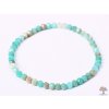 Bransoletka z amazonitu - 4 mm - fasetowana #227 - z naturalnych kamieni