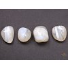 Tromlovaný kámen Achát bílý XL velikost 25 - 40 mm - Indie #03