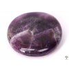 Amethyst Chevron palm stone 40 - 45 mm - flat #27