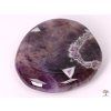 Amethyst Chevron palm stone 45 - 50 mm - flat #28