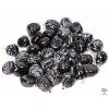 Flake obsidian stone pendant, size M - #23