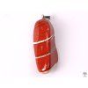 Red jasper stone pendant, size M - #24