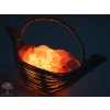 Solná lampa elektrická proutěný koš Loďka 3.60 Kg #40