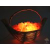 Solná lampa elektrická proutěný koš Loďka 3.60 Kg #40