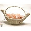 Solná lampa elektrická proutěný koš Loďka 3.60 Kg #40