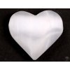 Selenit bílý srdce 4 cm hmatka #723