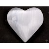 Selenit bílý srdce 4 cm hmatka #723
