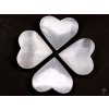 Selenit bílý srdce 4 cm hmatka #723
