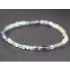 Náramek Fluorit duhový 4 mm fazetovaný #77 z přírodních kamenů