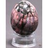 Yoni stone egg Rhodonite #113 + base