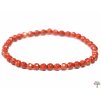 Bransoletka z czerwonego jaspisu fasetowanego 4 mm #52 z naturalnych kamieni