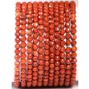 Bransoletka z czerwonego jaspisu fasetowanego 4 mm #52 z naturalnych kamieni