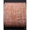 Náramek Měsíční kámen oranžový 4 mm kuličky #138 z přírodních kamenů