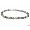 Náramek Křišťál s Aktinolitem 4 mm kuličky #141 z přírodních kamenů