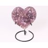 Ametyst drúza Srdce + stojánek - Top kvalita - 500g  #109